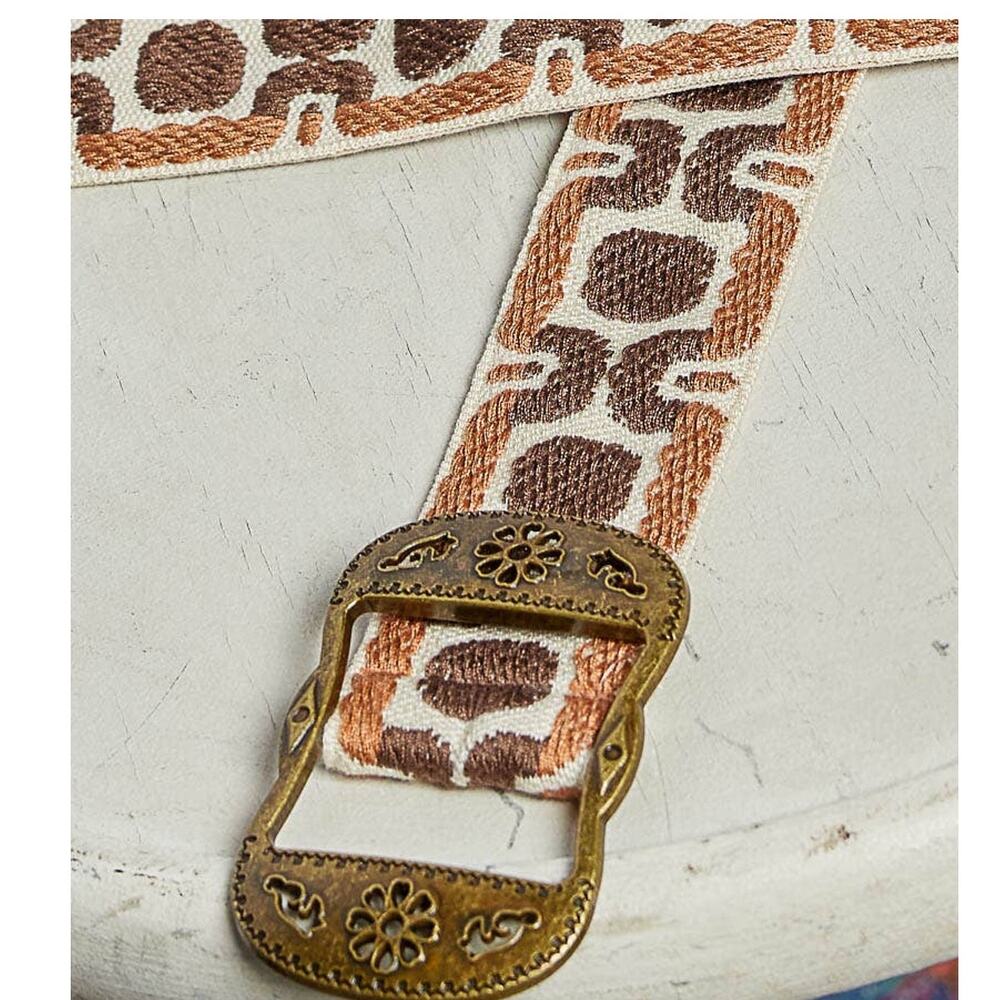 Vintage Geo Brown Buckle Belt